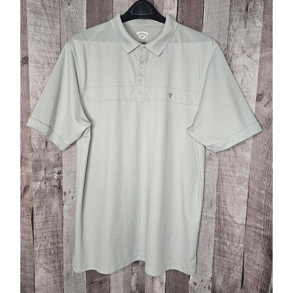 Callaway Men’s XL Golf Polo Shirt Light Gray Short Sleeve